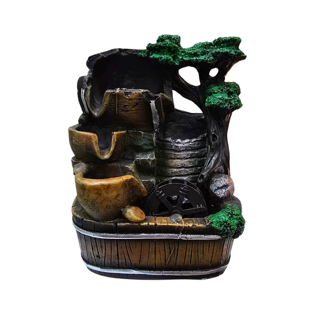 Fuente de Agua con Árbol y Rueda Giratoria 21 cm
