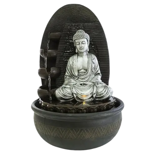 Fuente con Led Redonda Buda 40cm
