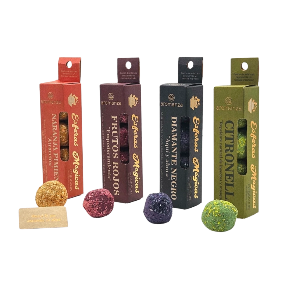 Bombitas Esferas Mágicas Premium Orgánicas Aromanza x 4 unidades