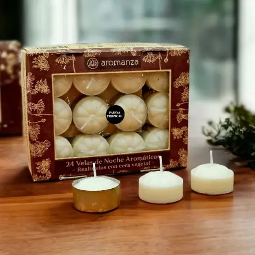 Vela de noche Aromática con Cera Vegetal