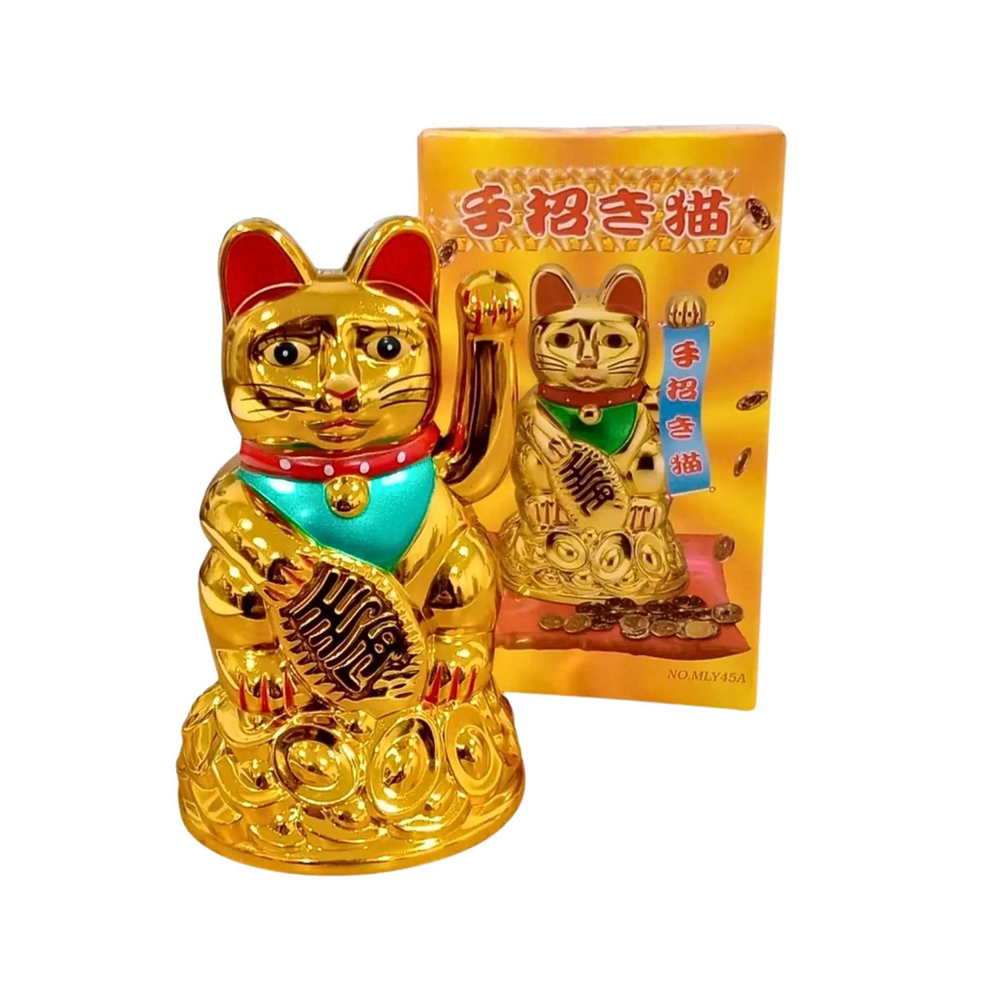 Gato de la Fortuna Dorado 11 x 6.5cm