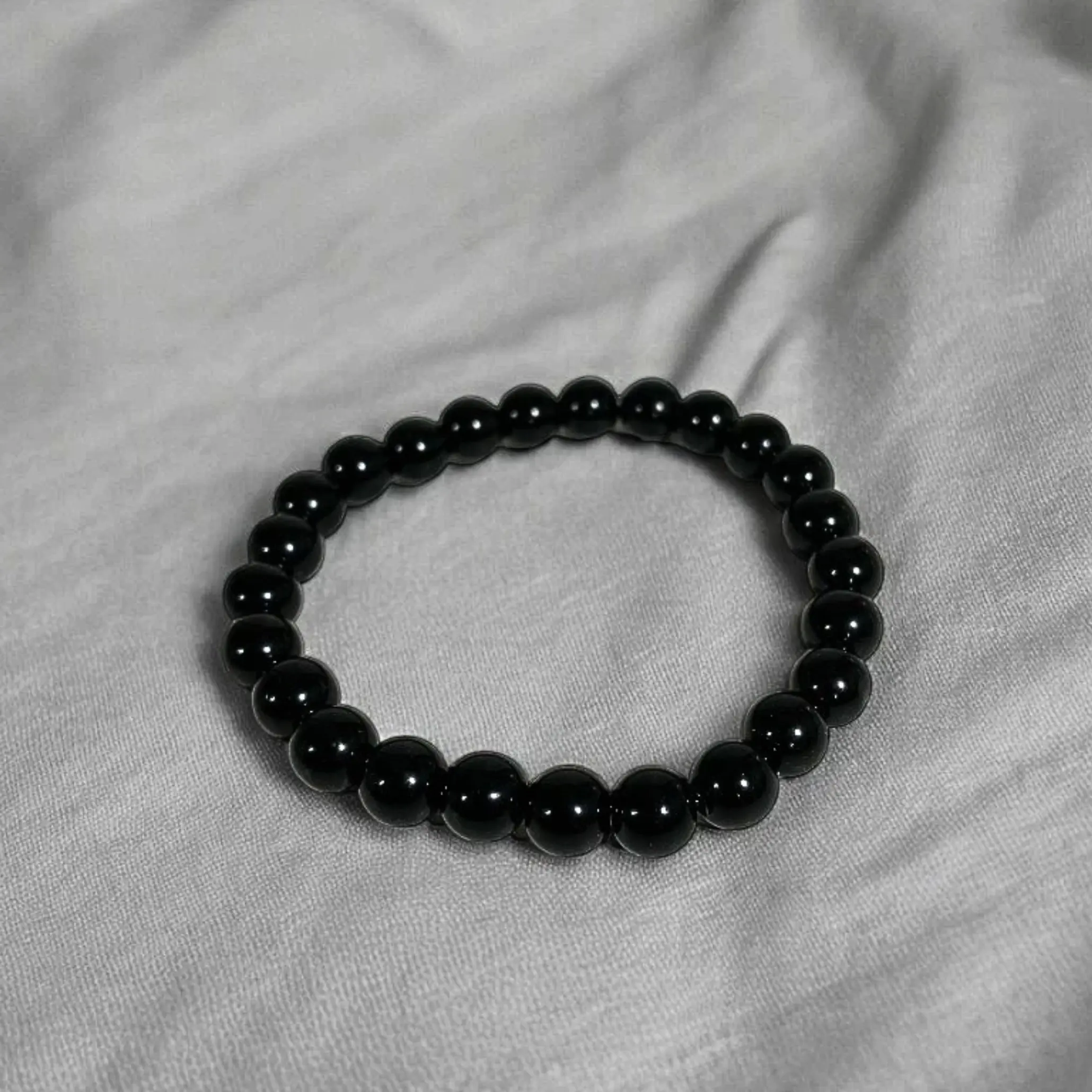 Pulsera Piedra Obsidiana Negra