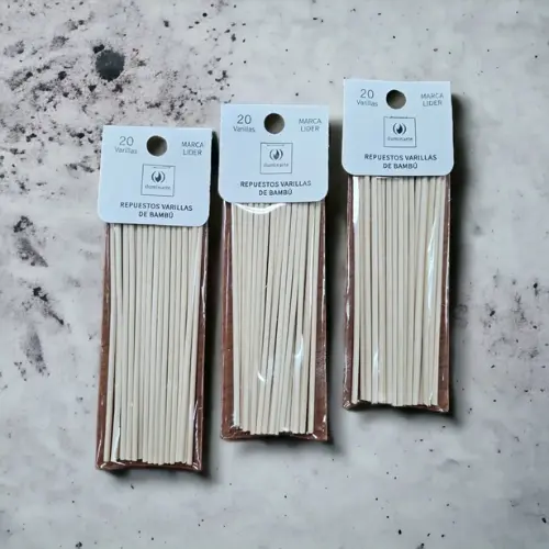 Varillas de Bambu Repuesto 15cm x20 unidades