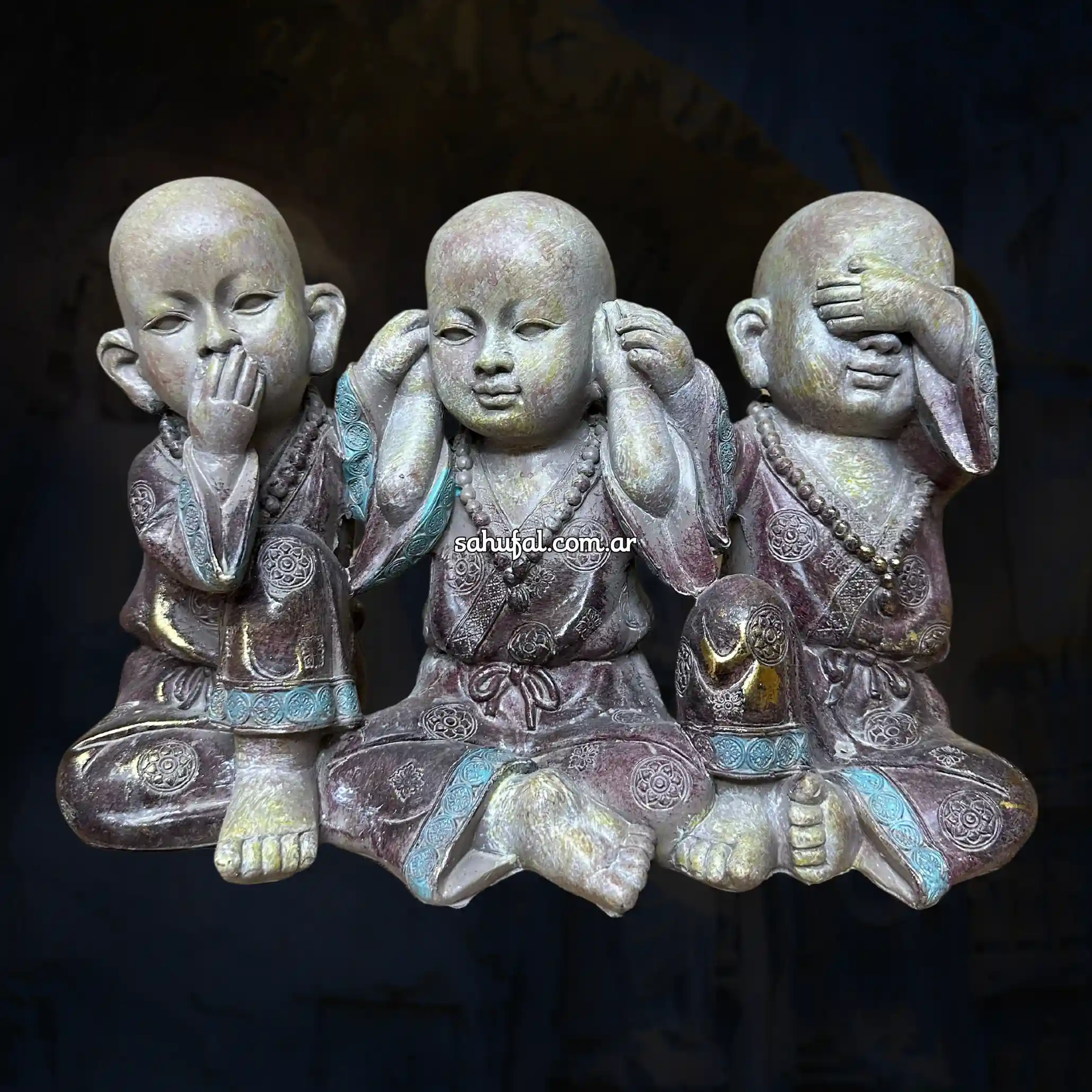Tres Budas 17 cm