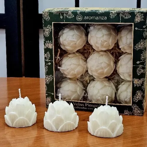 Vela Loto Deco Cera Vegetal