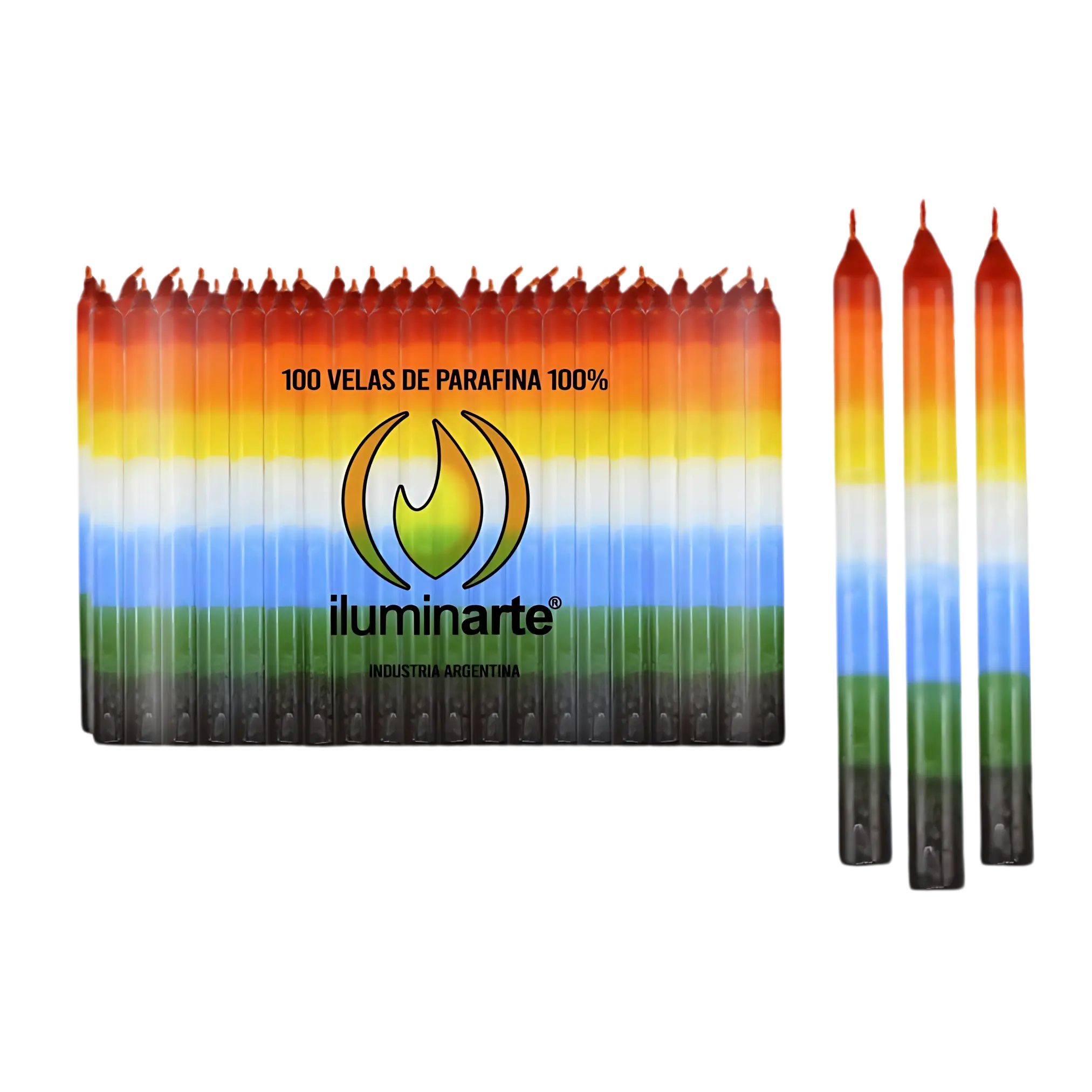 Velas largas 7 Colores x Unidad