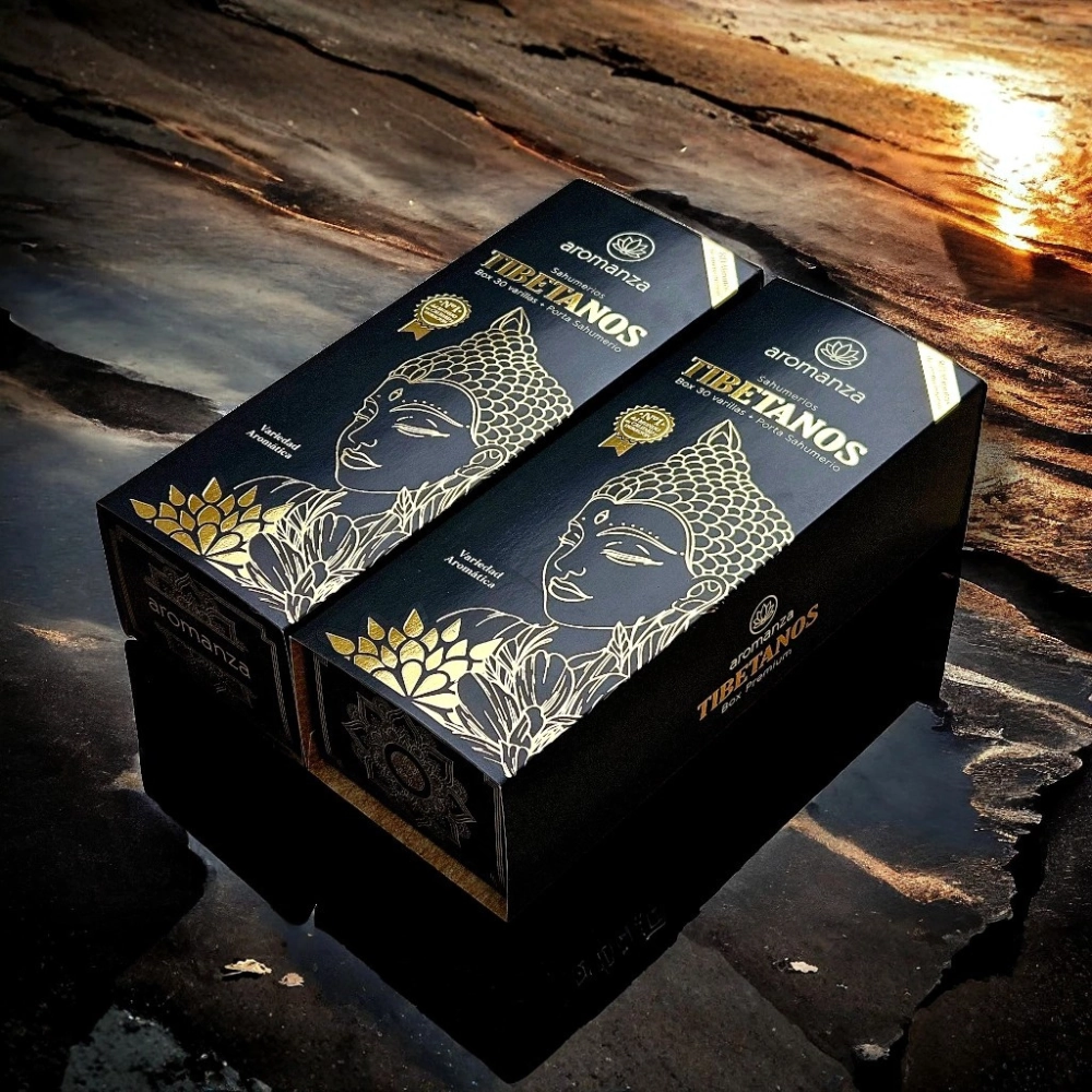 Box Kit Tibetanos Premium Aromanza x 30 varillas