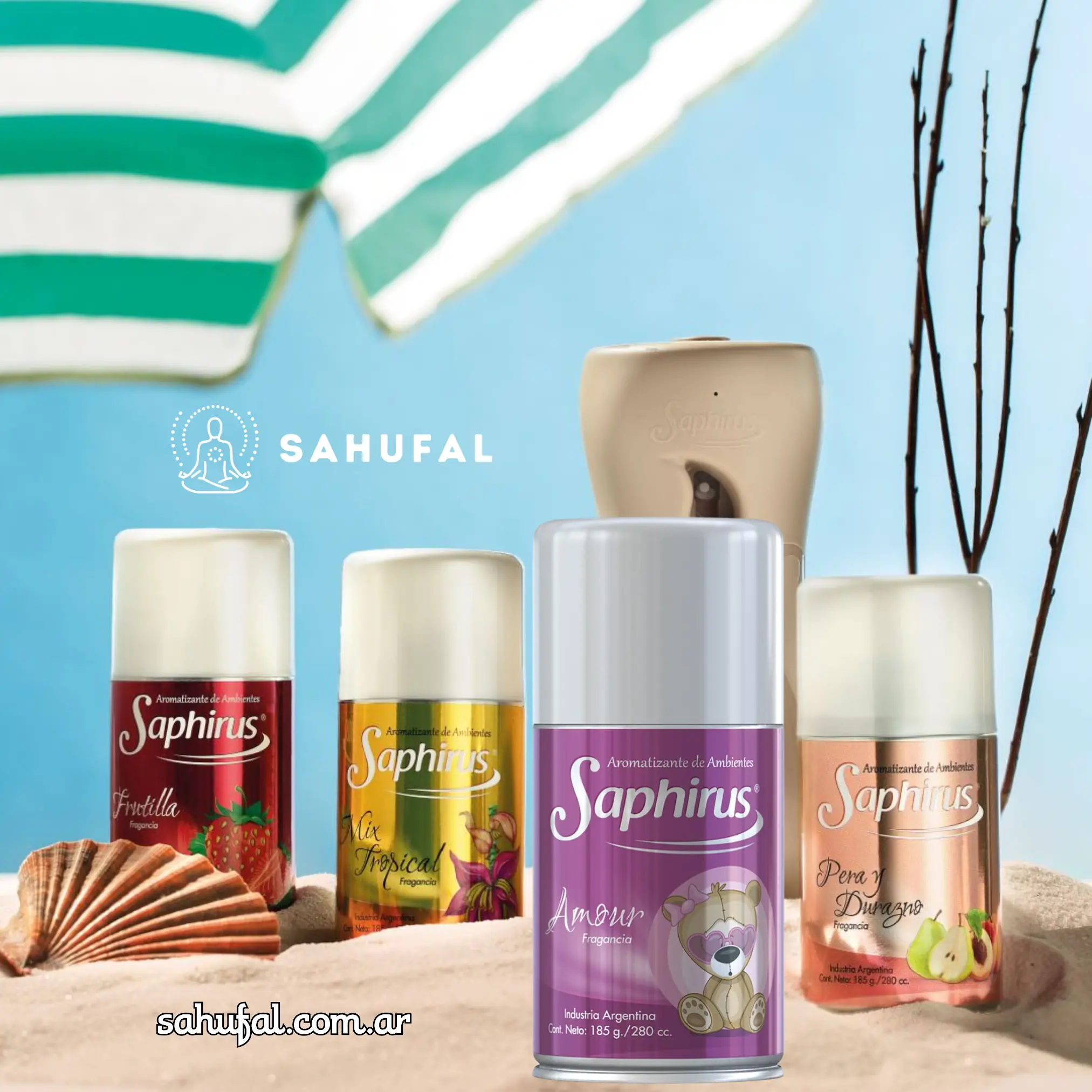 Aerosol Aromatizante de Ambientes Saphirus 280cc