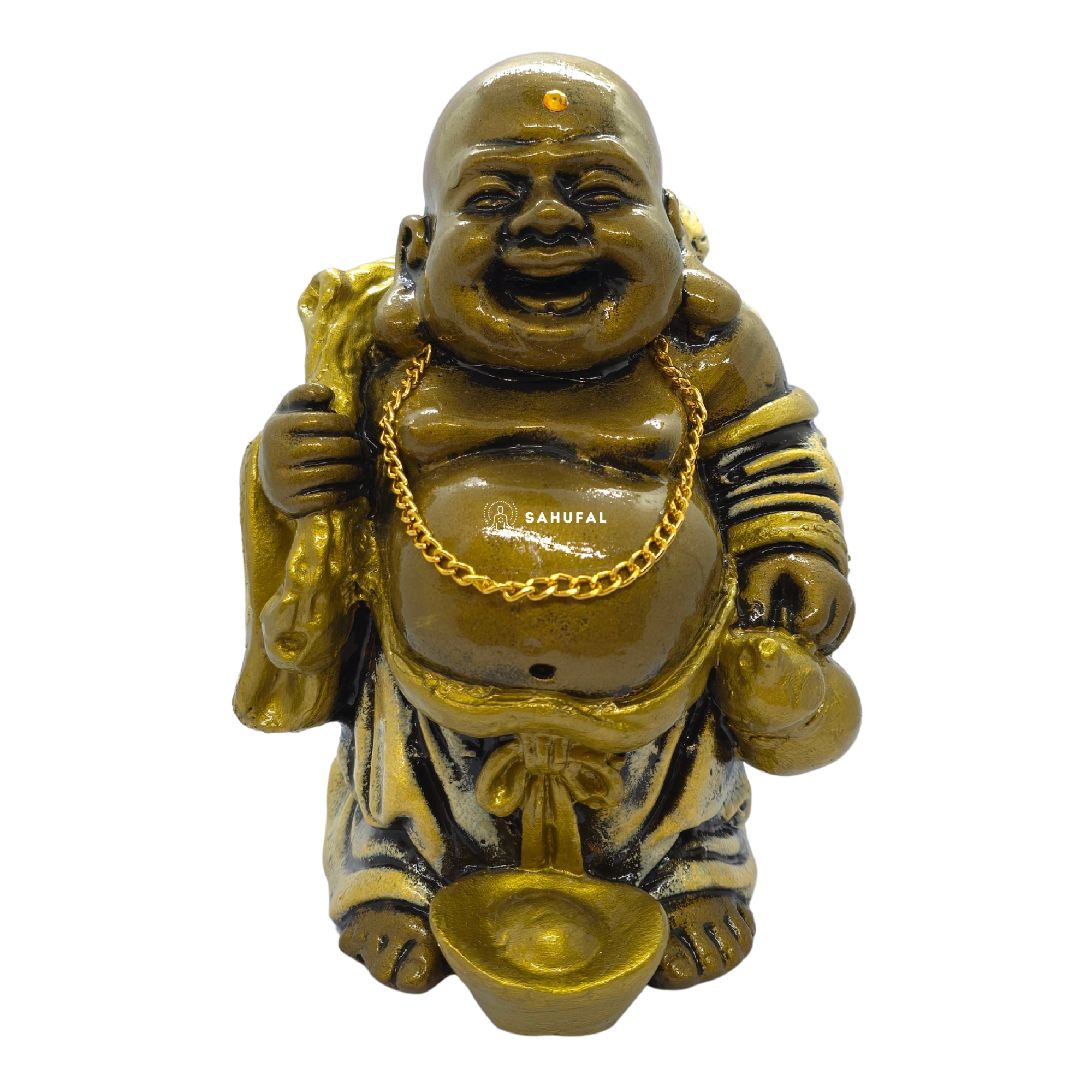 Buda Saco de la Fortuna 22 cm Yeso Extra Duro