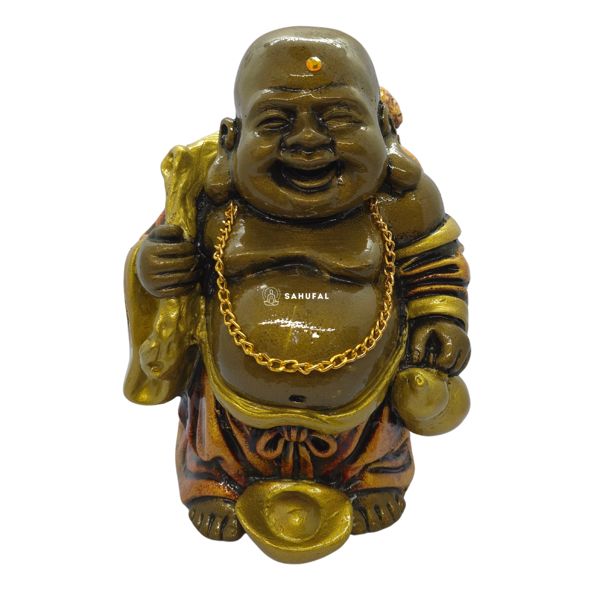 Buda Saco de la Fortuna 22 cm Yeso Extra Duro